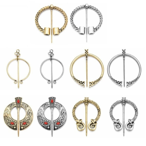 Viking Brosje Skjerf Brosje SILVER STYLE-4 STYLE-4 Silver Style-4-Style-4