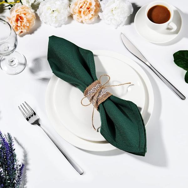 50st spetsar Säckväv Ringar Party Servettringar DIY Bröllop