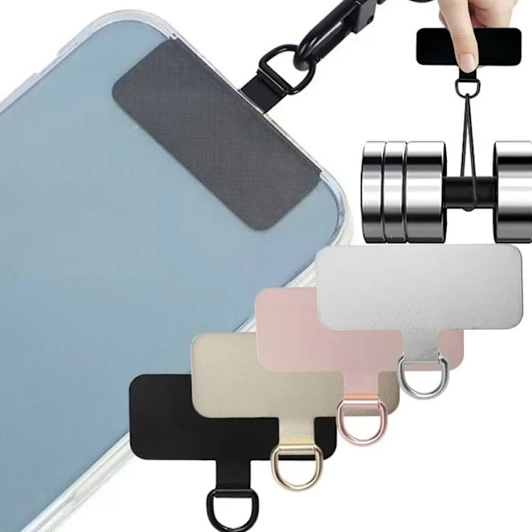 Metall phone case Clip Mobiltelefon Sling Rope Card Clip SILVER Silver