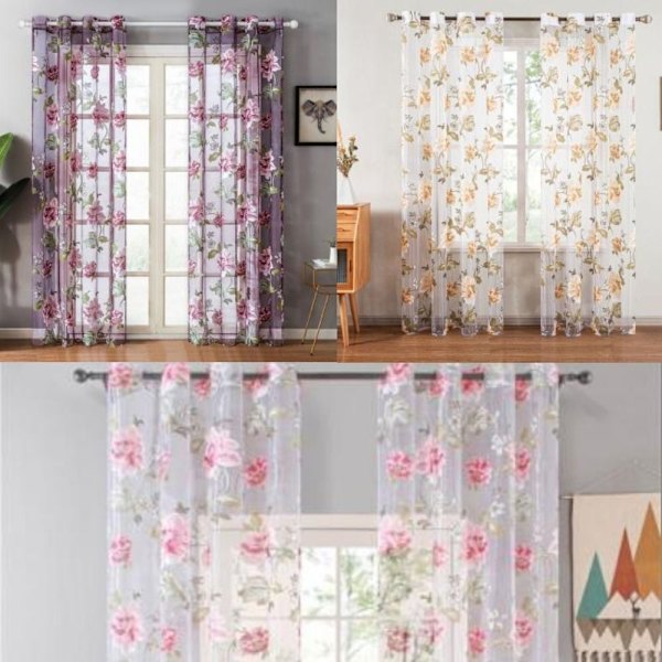 Vindusgardiner Skygge Vindusgardiner ROSA L pink L
