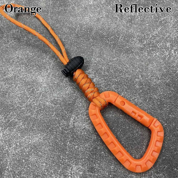 Fastgør quickdraw sjækle karabinhage Clip ORANGE REFLECTIVE Orange Reflective-Reflective