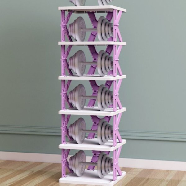 Sammenleggbare Skostativer Skoskap GRÅ 5 LAG GRÅ 5 LAG Gray 5 layers