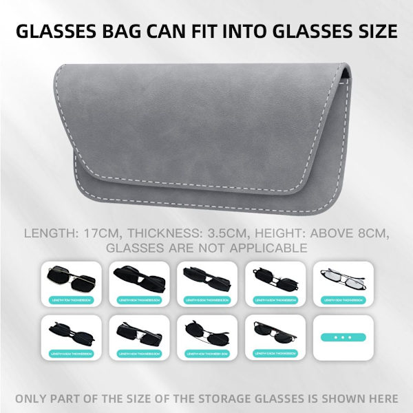 Autolasilaukku Autovisiiri case GREY Gray
