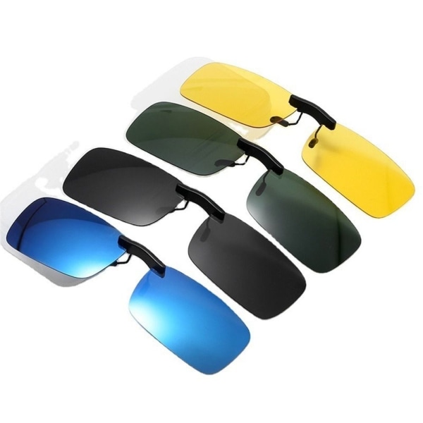 Magnetiske Clip-On polariserede solbriller Flip Up solbriller Discoloration Gray