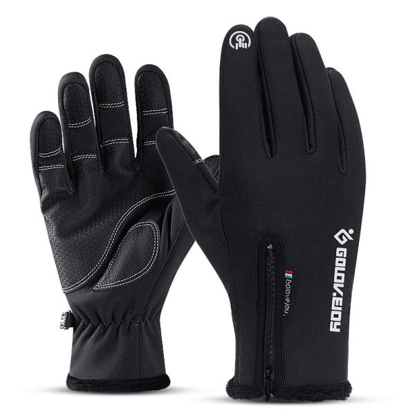 Taktiske vinterhandsker Opvarmede fleecinghandsker SORT M BLACK M