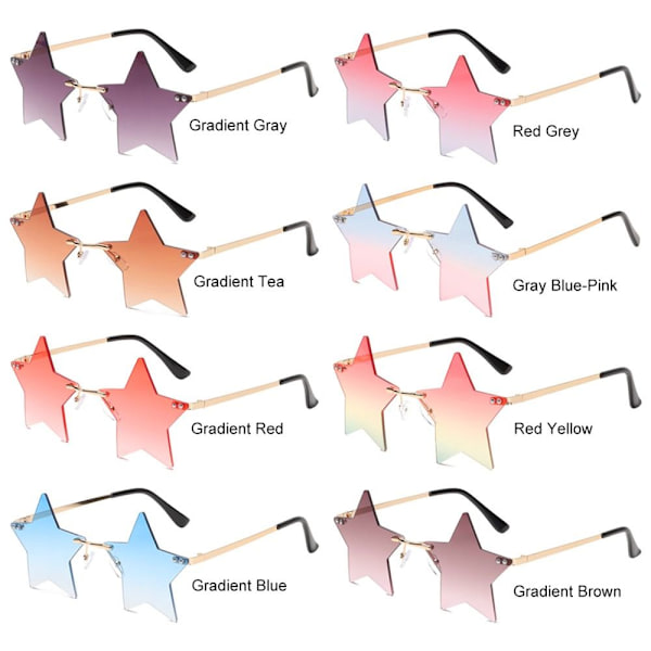 Indfattede solbriller Star Shape GRADIENT TEA GRADIENT TEA Gradient Tea