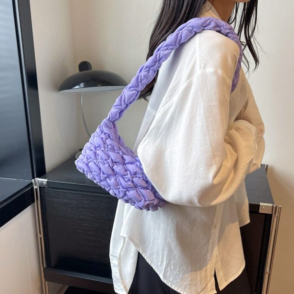 Plisserad Bubbles Axelväska Crossbody Bag GRÅ grey