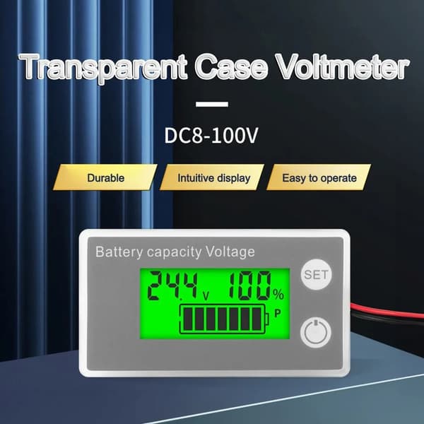 Batterikapacitetsindikator Digitalt voltmeter B B B