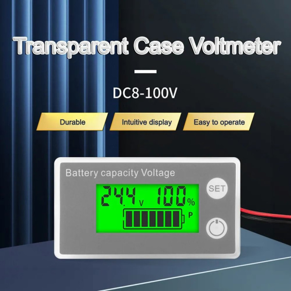 Batterikapasitetsindikator Digital voltmeter C C C