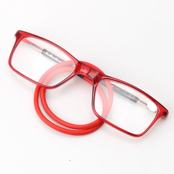 Anti-blåt lys læsebriller Firkantede briller RØD +300 +300 red +300-+300