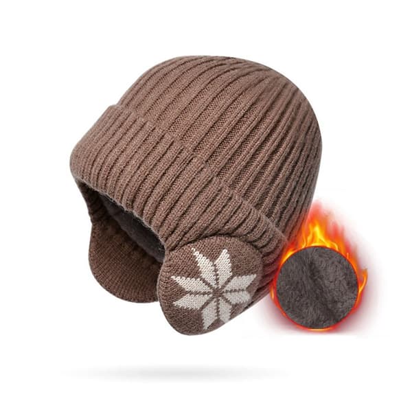 Stickad Mössa Enkel KHAKI khaki