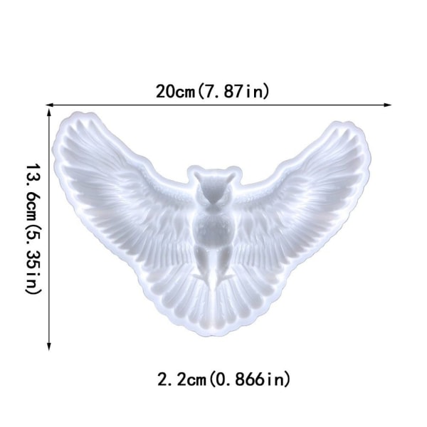 Wings Owl Mold Pöllö seinään ripustettava mold VALKOINEN White