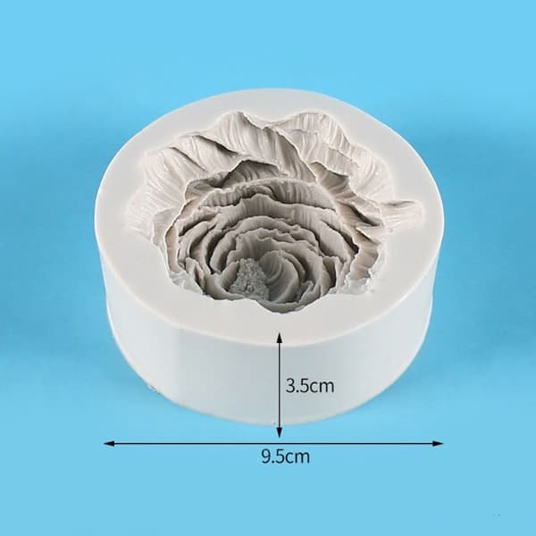 Pion Silikon Ljusform Blomma Form VIT White