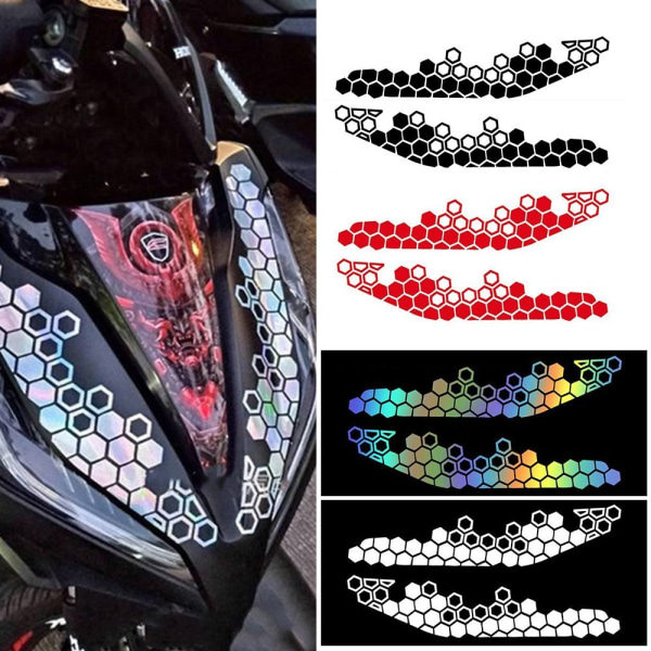 Motorcykel dekorativt klistermærke Honeycomb Decals SORT black