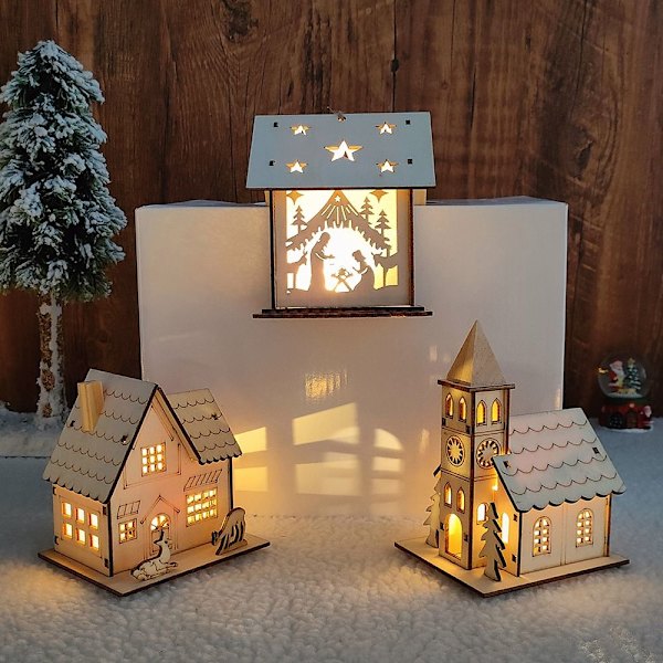 Jul Lyx Bungalow Jul LED Ljus KYRKAN KYRKA Church