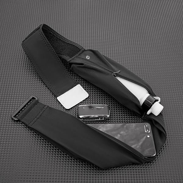 Slim Running Belt Running Fanny Pack SORT LILLE UDEN FLASKE BLACK SMALLwithout bottle-without bottle