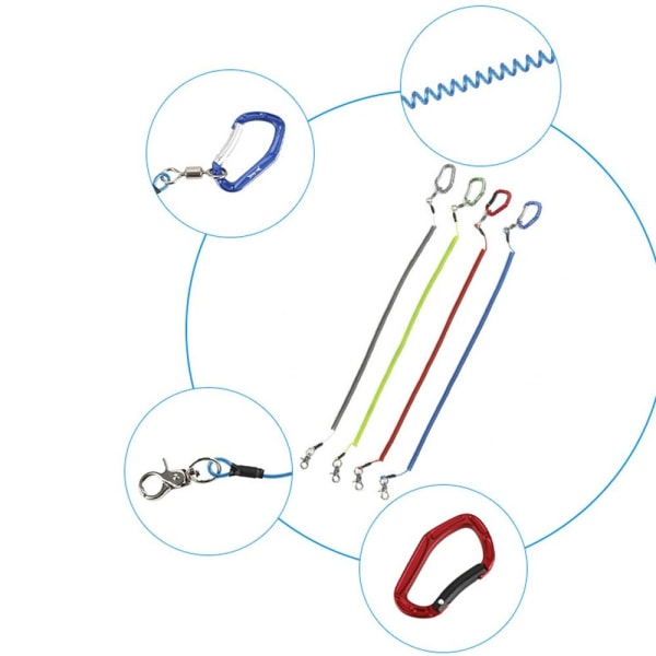 Spring Elastiskt rep Bärbara fiskelinor BLÅ BLÅ Blue