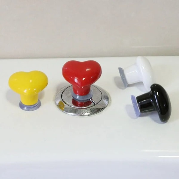 Hjerteformet toalettbeholderknapp Toalettskylleknapp GUL yellow