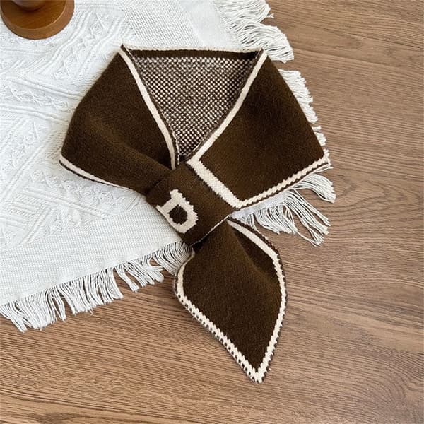 Lite Skjerf Strikket Sjal Skjerf GRÅT grey