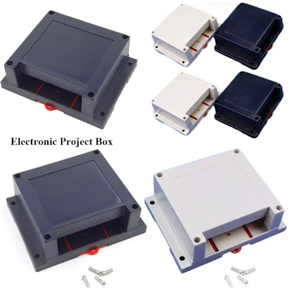 Elektronisk Project Box Vandtæt Cover Project SORT Black