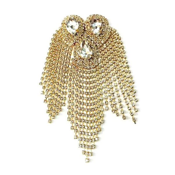 Kvast Epaulette Broche GULD Gold