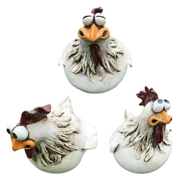 Kyllingstatue Hageskulptur 3 STK 3PCS