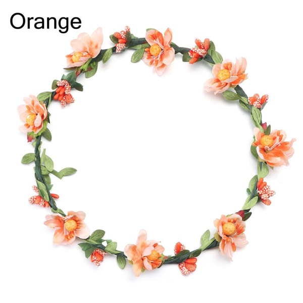 Flower Crown Bohemia Garland ORANSJE ORANSJE Orange