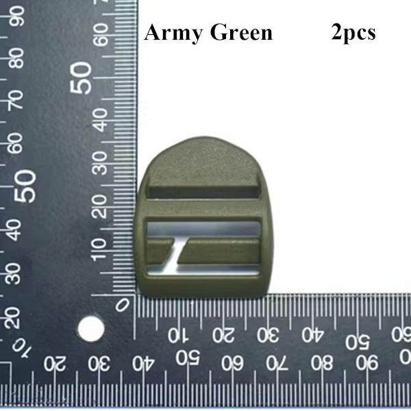 Webbing Strap Spänne Slider Fästelement ARMY GREEN Army Green