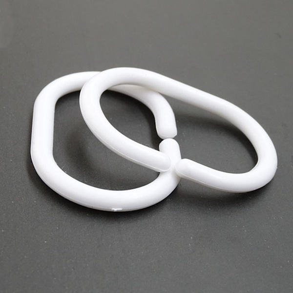36 st Duschdraperikrokar Duschdraperikrokar Plast White 36 Pcs-36 Pcs