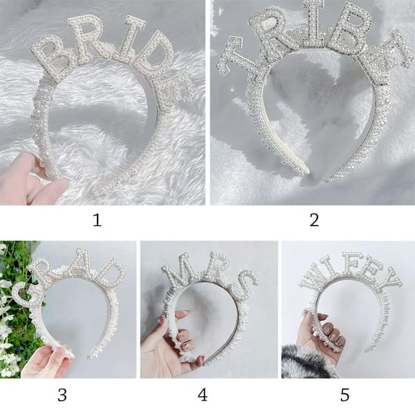 Pearl Headband Bride -hiusnauhat 4 4 4