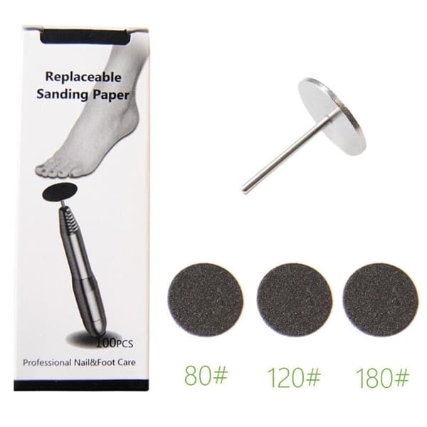 100 stk/boks erstatningsslipepapir pedikyrskive 2 2 2