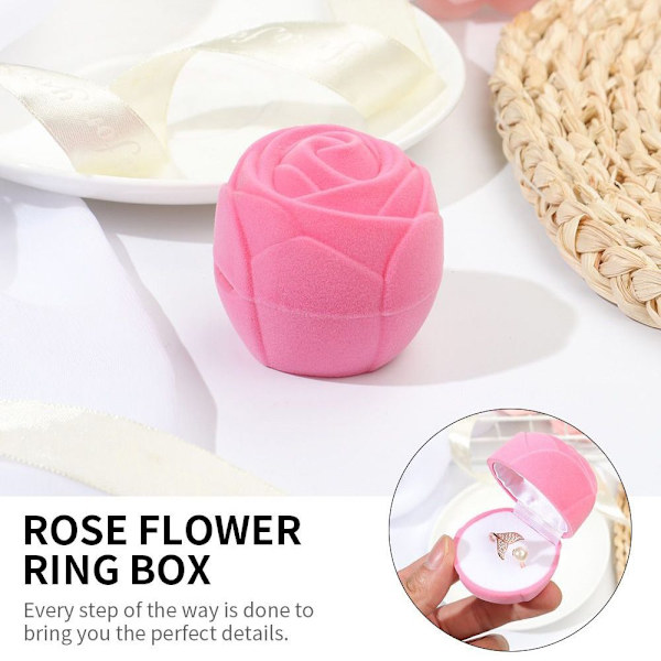 Rose Ring Box Halskæde Box RØD Red