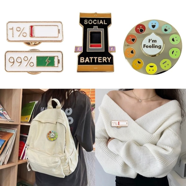 Mood Brosch Pin Interactive Emaljmärke 2 2 2