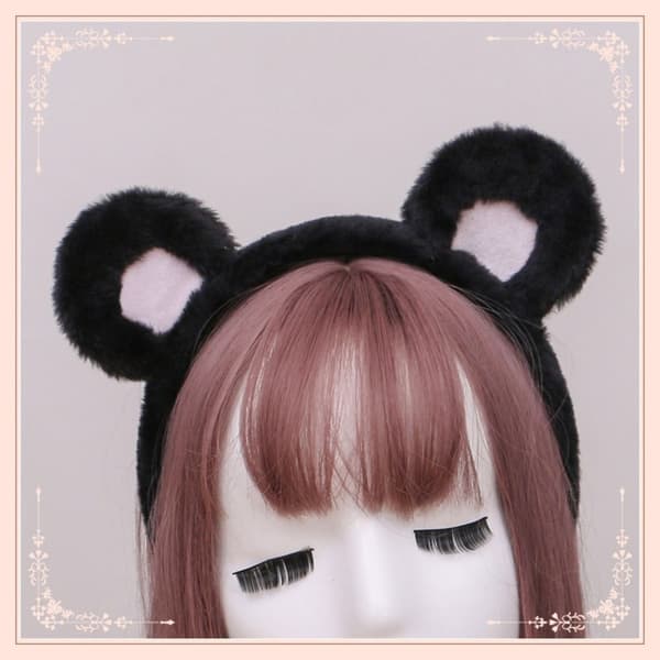 Bear Ears Hårband Söt Hårband VIT White