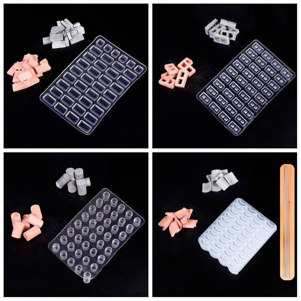 Mini murstein silikonform flisemodellform 3 3