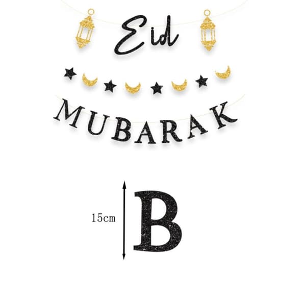Ramadan Kareem -lippu Eid Mubarak -koristelippu