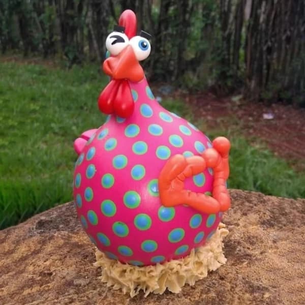 Silly Chicken Decor Kylling Ornament Decoration 4 4 4