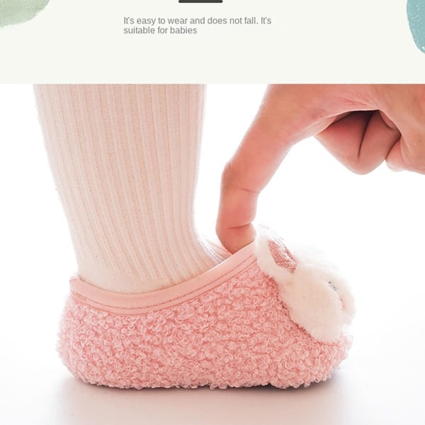 Toddler Halkfri mjuk sula strumpor ROSA M PINK M
