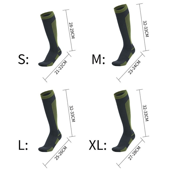 Vedenpitävät sukat ulkourheilusukat ARMY GREEN M(40-42) army green M(40-42)