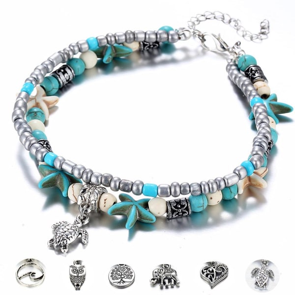 Nilkkaranneke Double Starfish Anklet WAVES WAVES Waves