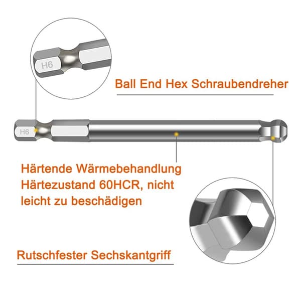 Skruetrækker Bit Metrisk Hex Borebit 7STK/SÆT 7STK/SÆT 7PCS/Set