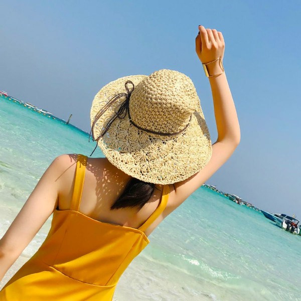 Kvinder Beach Foldbar Hat beige