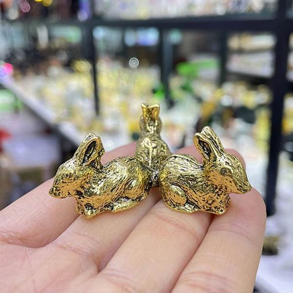 Kanin Display Stand Holder Krystalkugle Base GULD Gold