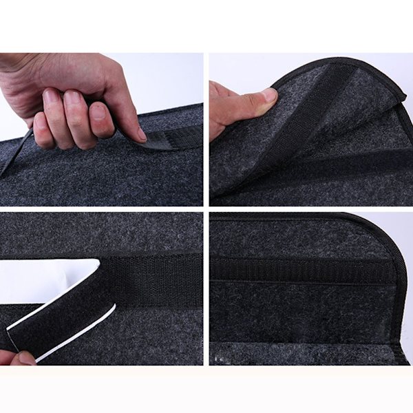 Car Boot Tidy Bag Förvaringslåda Hopfällbar Trunk Organizer black