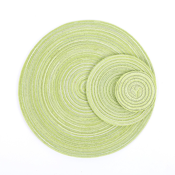 2st Runda bordstabletter Bordsunderlägg GRÖN 2ST-30CM Green 2pcs-30cm