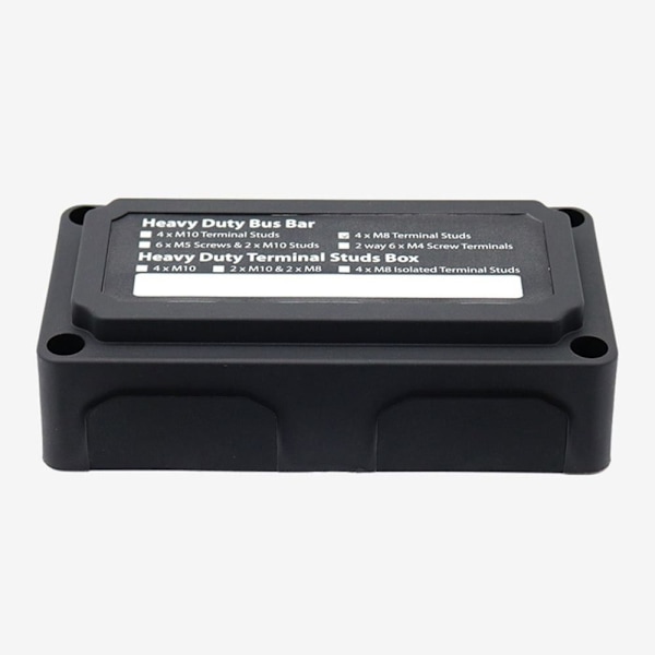 M8 Bus Bar Box Auto Boat Power MUSTA Black