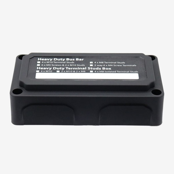 M8 Bus Bar Box Auto Boat Power SORT Black