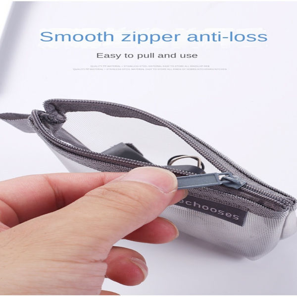 4 kpl Mesh File Bag palapelin säilytyspussi MUSTA Black