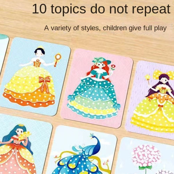Poke Art DIY Leksaker Pedagogiska Poke Måleri HIMMELBLÅ Sky Blue