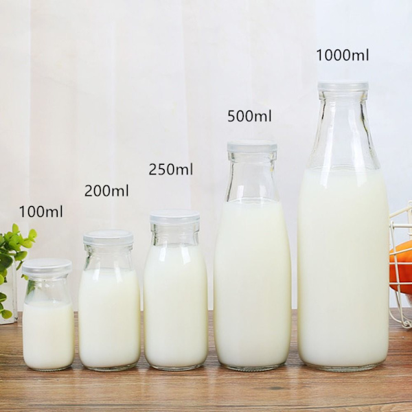 Lasiset maitopullot Maitojuomapullo 250ml 250ml 250ml